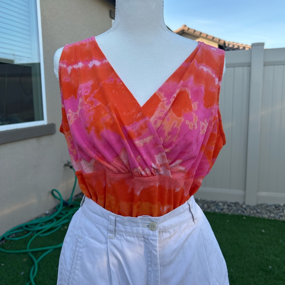 Chaps Pink and Orange Women's Blouse